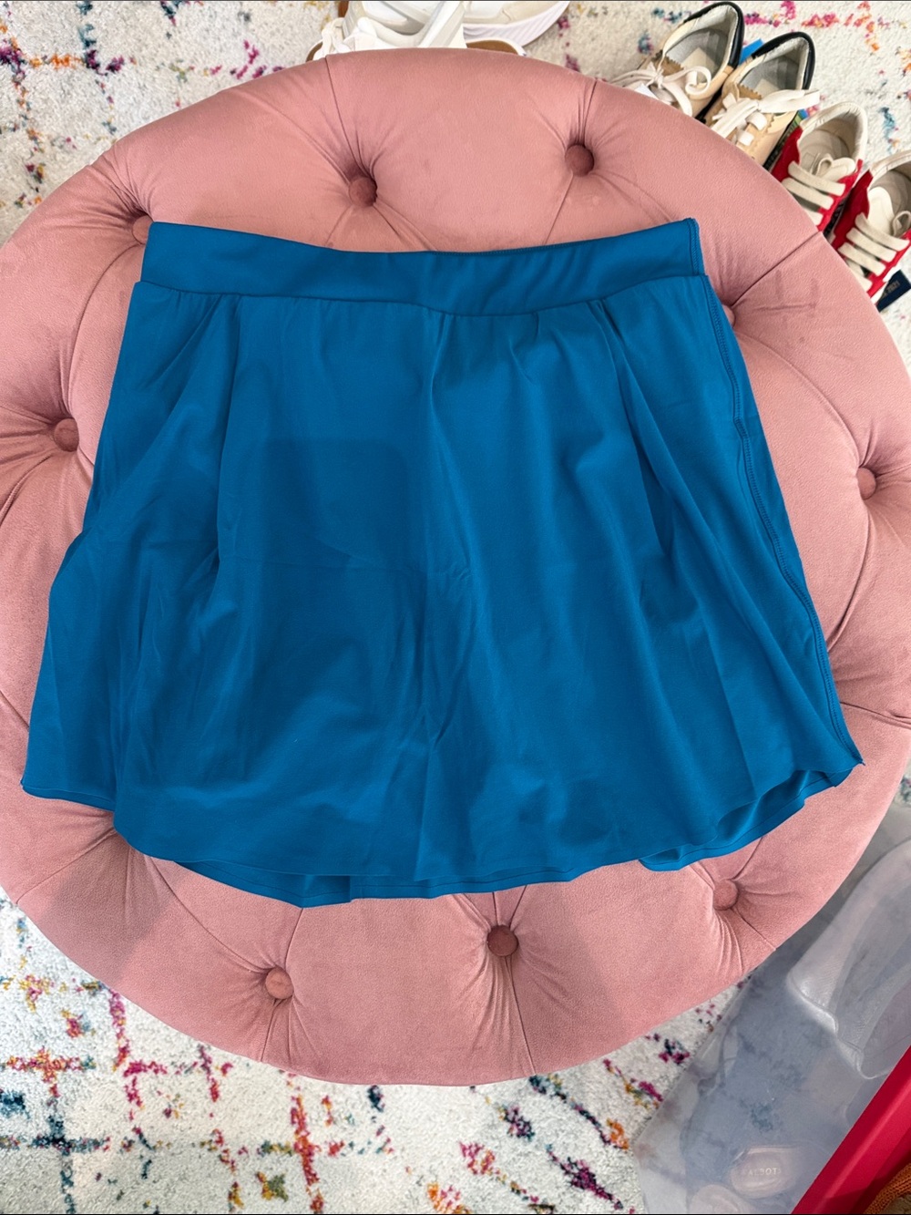 SPANX Teal Blue Athletic Skort